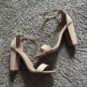 Chatlotte Russe Nude Ankle Strap Heels